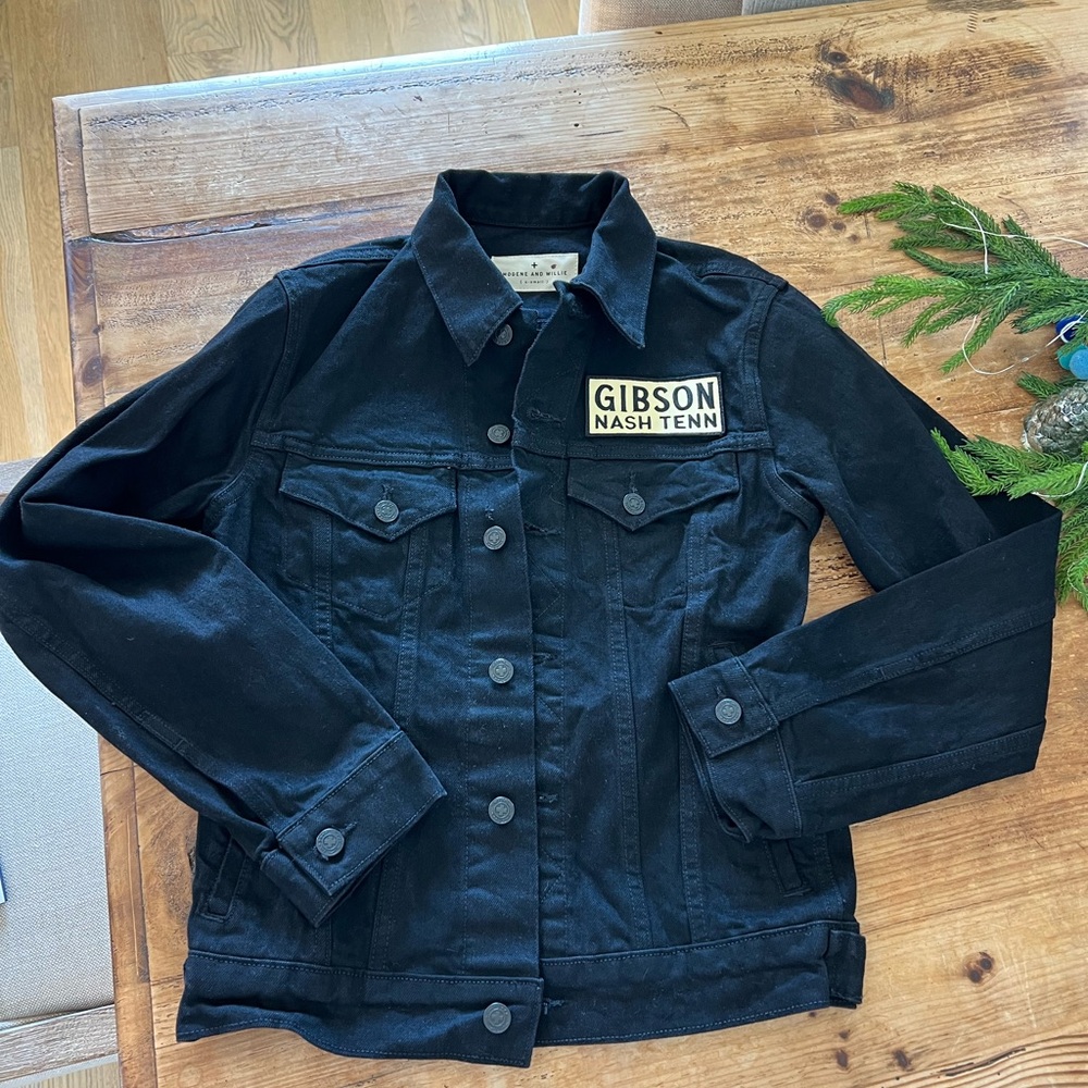 Imogene + Willie x Gibson Denim Trucker Jacket (Black) Sz XS